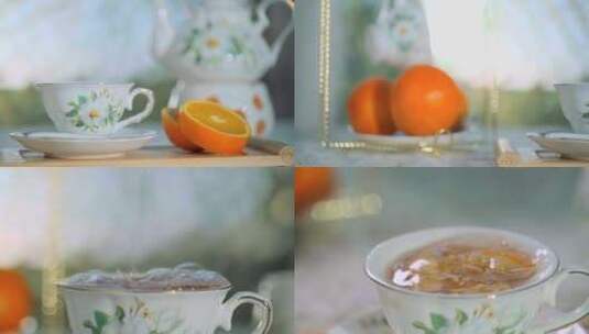唯美英式下午茶实拍视频高清在线视频素材下载