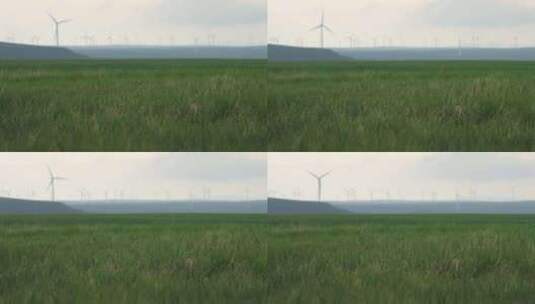 大草原风力发电高清在线视频素材下载