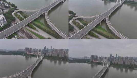 惠州西湖风景名胜风景区航拍高清在线视频素材下载