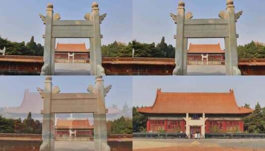 北京中山公园中山堂和五色土高清在线视频素材下载