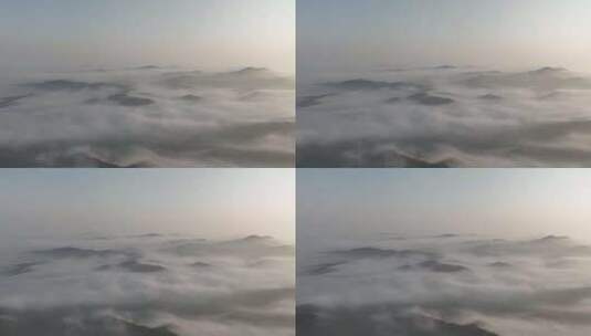 航拍千山云雾缭绕高清在线视频素材下载