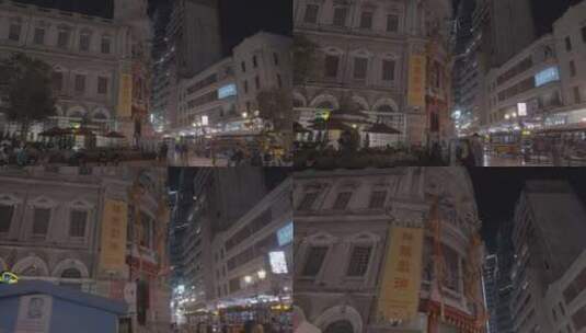 澳门街景夜景高清在线视频素材下载