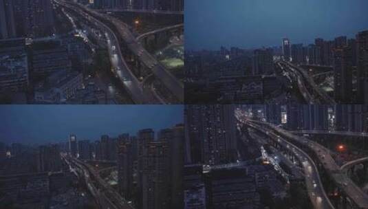 二环高架夜景高清在线视频素材下载