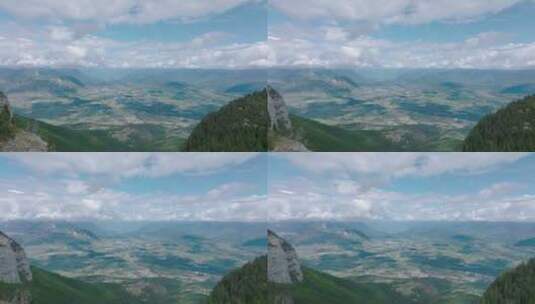 法国阿尔卑斯山云谷的高空景观高清在线视频素材下载