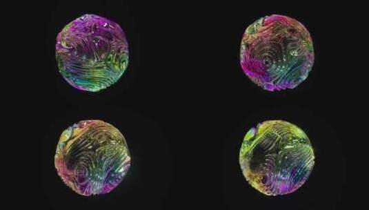 虹彩3D斑点脉动与全息能量高清在线视频素材下载