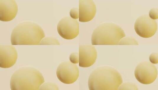 黄色简约球抽象图案背景高清在线视频素材下载