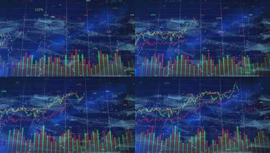 股票市场k线走势和数据图表高清在线视频素材下载