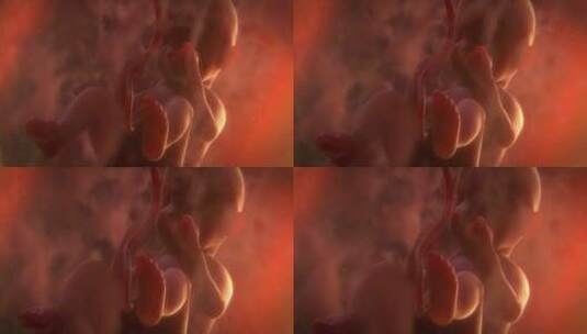 婴儿在母亲子宫中成长CGI高清在线视频素材下载