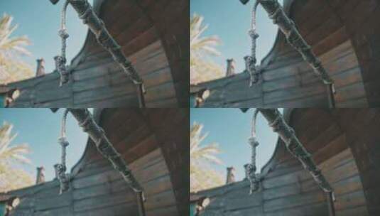 船上的绳索物体高清在线视频素材下载