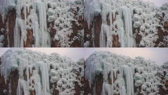 沕沕水 沕沕水景区 冰瀑 寒冷 冬季 冬天高清在线视频素材下载