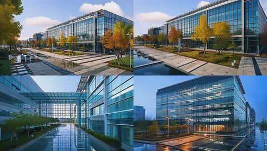 数字化办公室 智慧商业物业写字楼办公大楼高清在线视频素材下载