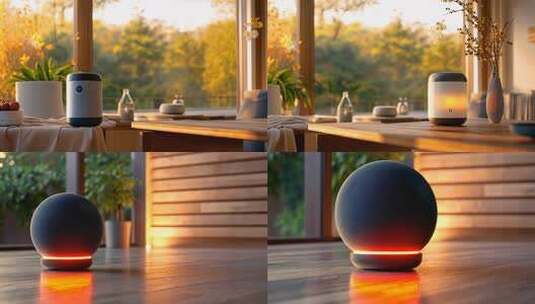 温馨现代室内智能生活 智能音箱 语音助手高清在线视频素材下载