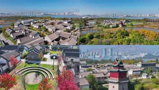 北方院子古建筑4K航拍高清在线视频素材下载