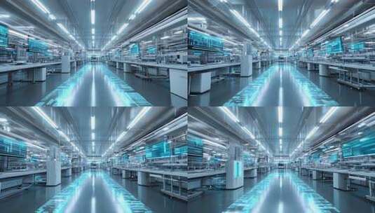 科技感现代化实验室内部高清在线视频素材下载