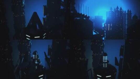 黑暗城市电影未来主义预告片AE模板高清AE视频素材下载