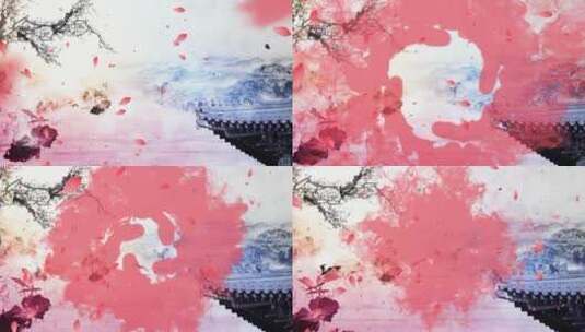 中国风水墨国画唯美中秋节宣传展示高清AE视频素材下载
