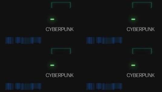 赛博朋克风格酷炫字幕条高清AE视频素材下载