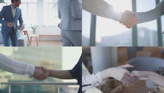 【4K】商务 合作 握手高清在线视频素材下载