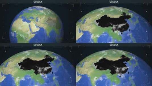 来自地球的中国地图高清在线视频素材下载