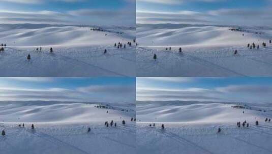 唯美雪景 呼伦贝尔大雪原高清在线视频素材下载