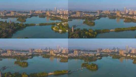 4K广东惠州市西湖风景区延时高清在线视频素材下载