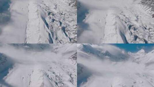雪山峡谷云层高清在线视频素材下载