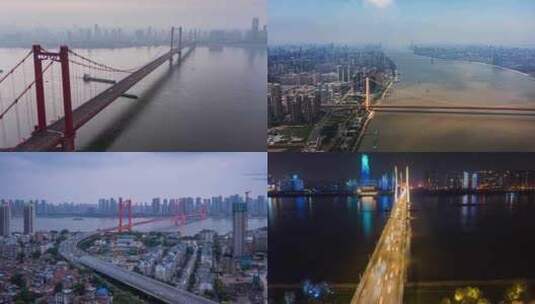 武汉桥梁延时合集高清在线视频素材下载