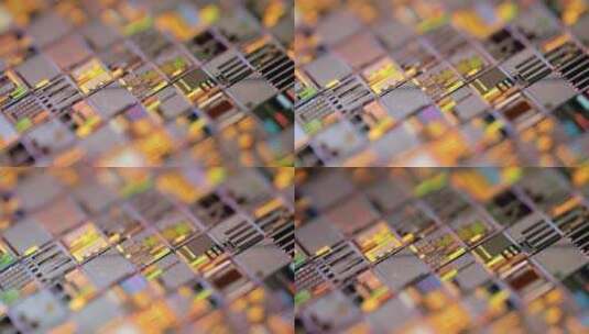 硅半导体晶片特写。在电子学中，晶片也称为高清在线视频素材下载