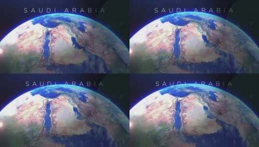 沙特阿拉伯从太空高清在线视频素材下载