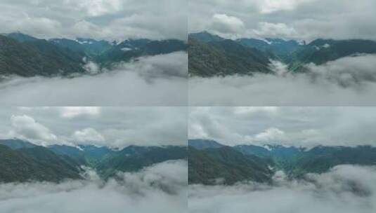 云海山峰震撼大气风景视频高清在线视频素材下载