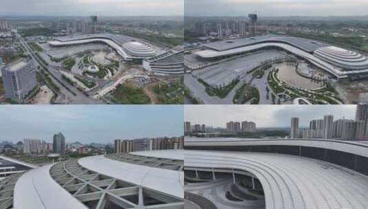 桂林国际会展中心航拍高清在线视频素材下载