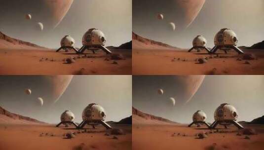 未来科技火星基地高清在线视频素材下载