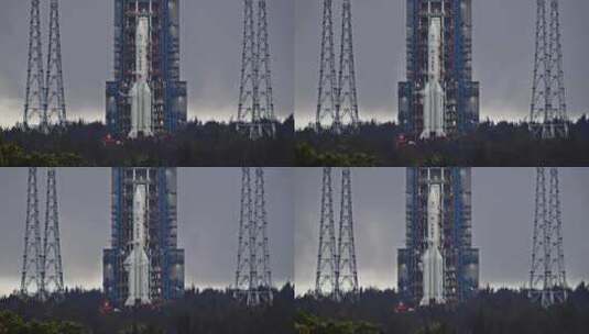 中国探月 嫦娥六号 发射架上的长征五号高清在线视频素材下载