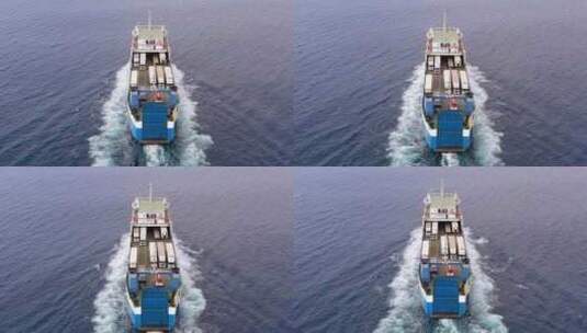 大海上的渡船高清在线视频素材下载