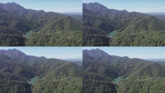 祖国大好河山肇庆鼎湖山5A景区蝴蝶湖航拍高清在线视频素材下载