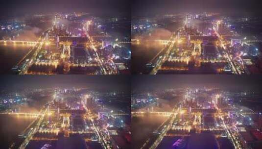 广州琶洲会展中心夜景延时高清在线视频素材下载