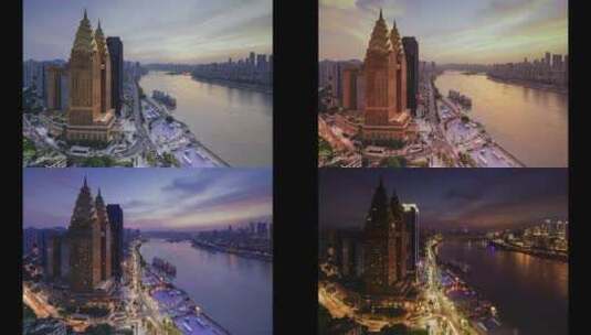 城市夜景延时素材高清在线视频素材下载