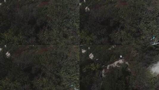 4K青山高山自然景色人影无人机航拍高清在线视频素材下载