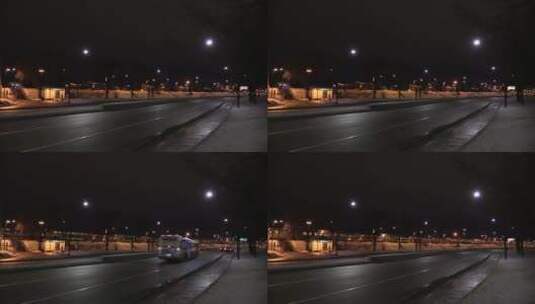 夜幕下公路延时景观高清在线视频素材下载