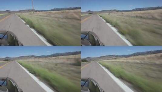 汽车在乡村公路上行驶高清在线视频素材下载