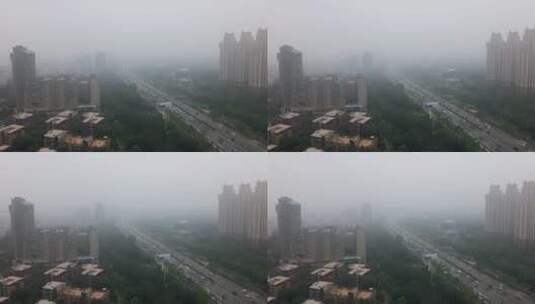航拍北京的交通高清在线视频素材下载
