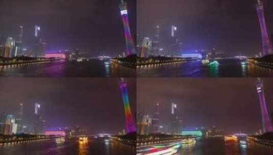 夜幕下的广州城市高清在线视频素材下载