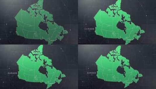 加拿大数字地图高清在线视频素材下载