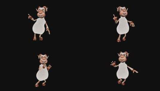 公羊舞蹈卡通背景高清在线视频素材下载