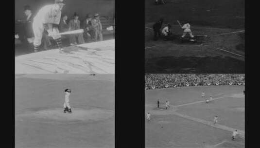 棒球队在打棒球比赛高清在线视频素材下载