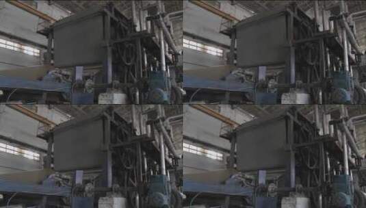 工厂里的机械化车轮正在转动高清在线视频素材下载