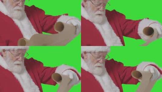 圣诞老人站在绿色背景前高清在线视频素材下载