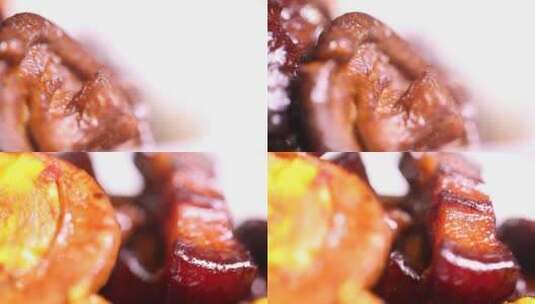 【镜头合集】成品菜毛氏红烧肉高清在线视频素材下载
