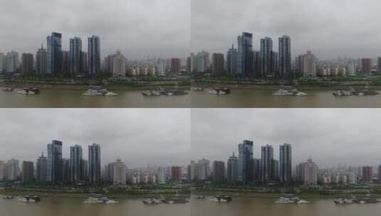 航拍南昌城市风光城市建设高清在线视频素材下载