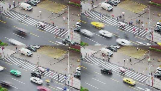广州市某城市十字路口的时差分析高清在线视频素材下载
